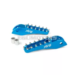 STR8 MX Evo CNC utas lábtartó készlet kék, Rieju MRT