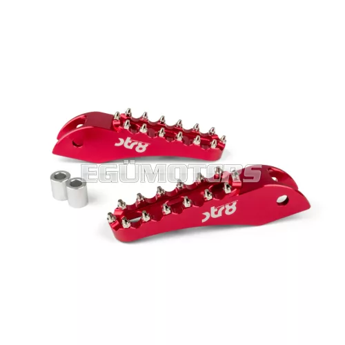 STR8 MX Evo CNC utas lábtartó készlet piros, Rieju MRT