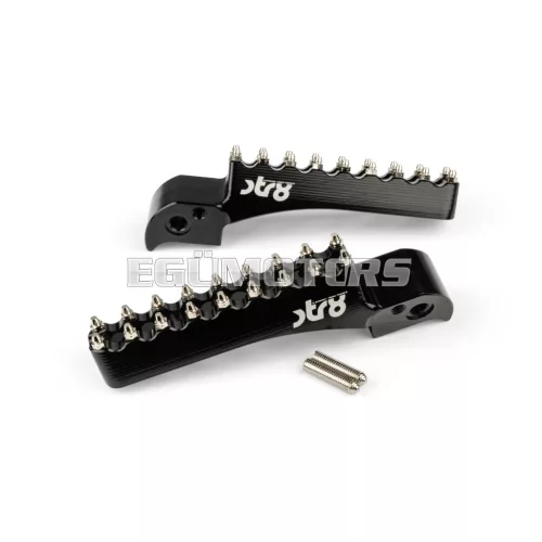STR8 MX Evo CNC utas lábtartó készlet fekete, Beta RR 50 (2021-ig)