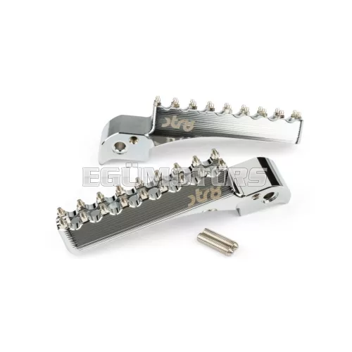 STR8 MX Evo CNC utas lábtartó készlet ezüst, Beta RR 50 (2021-ig)