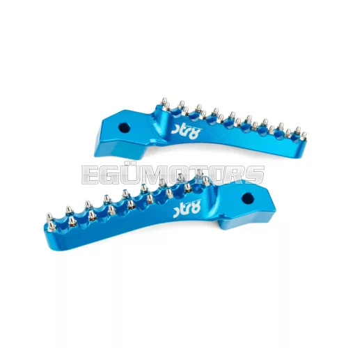 STR8 MX Evo CNC utas lábtartó készlet kék, Sherco 50