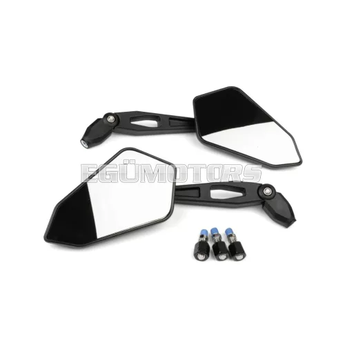 STR8 tükör készlet jobb + bal, közútra engedélyezett, fekete