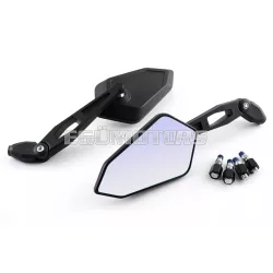 STR8 Street tükör készlet M8/M10 adapterrel, fekete