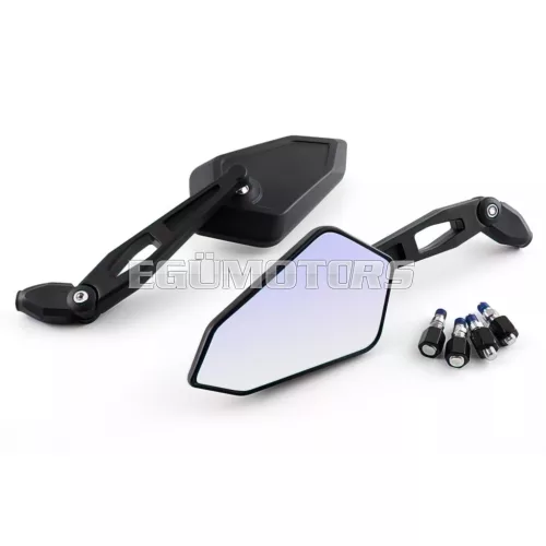 STR8 Street tükör készlet M8/M10 adapterrel, fekete