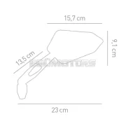 STR8 Street tükör készlet M8/M10 adapterrel, fekete