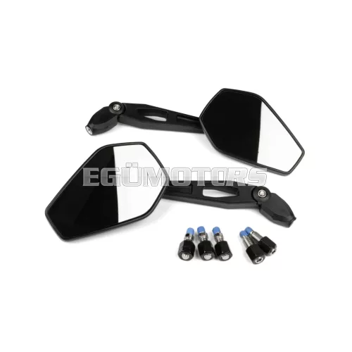 STR8 Street II tükör készlet M8/M10 adapterrel, fekete