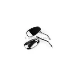 Mirror Set oval chrome M8 right-hand thread (x2)