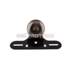 STR8 LED hátsó lámpa kör, fekete, rendszámtartóval