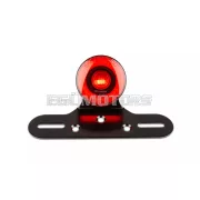 STR8 LED hátsó lámpa kör, fekete, rendszámtartóval