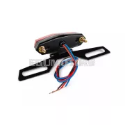 STR8 LED hátsó lámpa hatszögletű, piros, rendszámtartóval