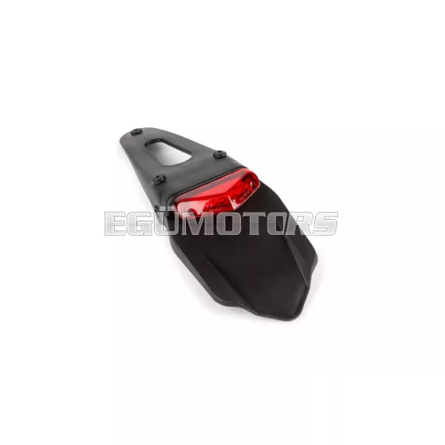 STR8 Rendszámtartó hátsó lámpával piros, 9 LED, 50cc Supermoto