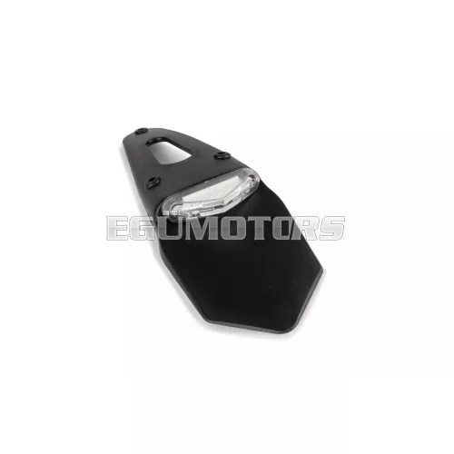 STR8 ENDURO rendszámtartó, átlátszó LED hátsó lámpával