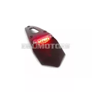STR8 ENDURO rendszámtartó, átlátszó LED hátsó lámpával
