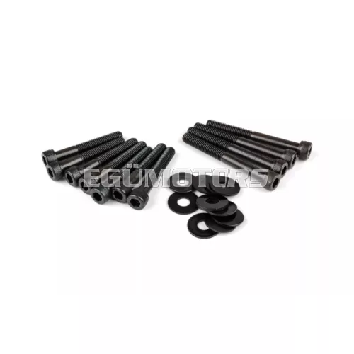 STR8 variátorfedél csavarkészlet fekete, Peugeot Speedfight