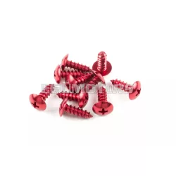 STR8 idomcsavar készlet piros, M5x12, alu, 10 db