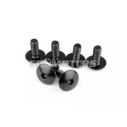 STR8 idomcsavar készlet alu, M6x15, fekete, 6 db