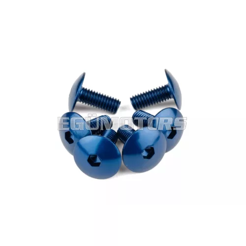 STR8 idomcsavar készlet alu, M6x15, kék, 6 db