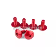 STR8 idomcsavar készlet alu, M6x15, piros, 6 db
