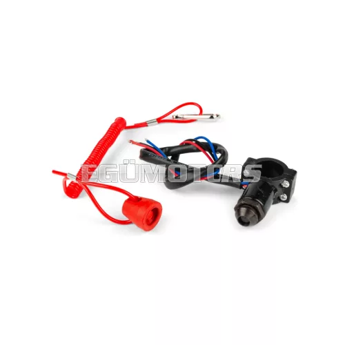 STR8 Racing vészleállító kapcsoló, piros, kormányra rögzíthető