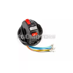   STR8 kapcsolóegység bal oldalra, világítással, univerzális, fekete