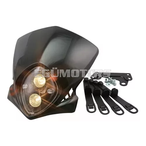 STR8 Racing fényszóró Enduro, fekete, univerzális