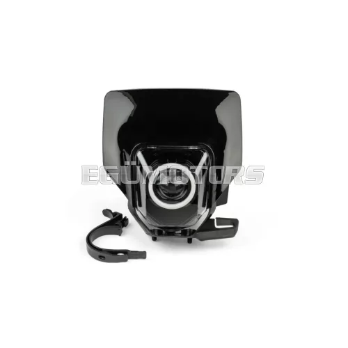 STR8 LED fényszóró burkolat RGB gyűrűvel Husqvarna, fekete