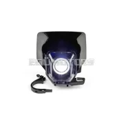 STR8 LED fényszóró burkolat RGB gyűrűvel Husqvarna, fekete