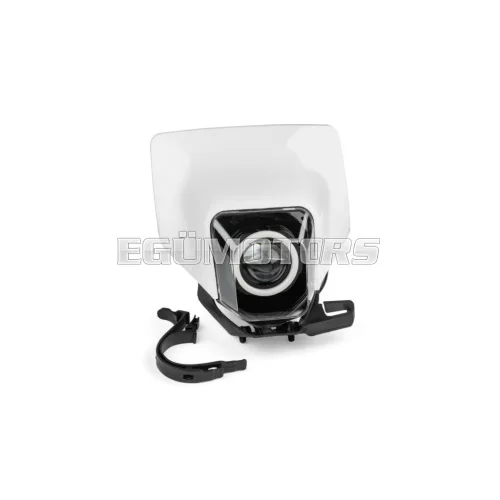 STR8 LED fényszóró burkolat RGB gyűrűvel Husqvarna, fehér