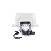 STR8 LED fényszóró burkolat RGB gyűrűvel Husqvarna, fehér