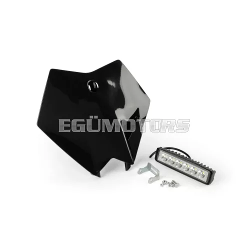 STR8 első rendszámtábla tartó lámpával KTM, fekete