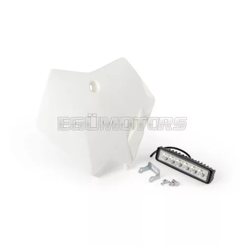STR8 első rendszámtábla tartó lámpával KTM, fehér