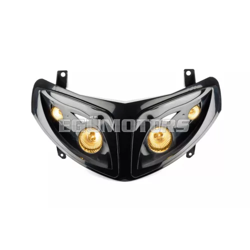 STR8 Quattro fényszóró burkolat (4 lámpás) fekete, Peugeot Speedfight 1 + 2