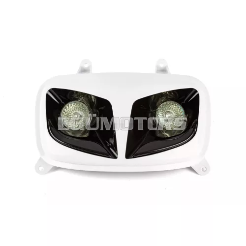 STR8 kettős fényszóró burkolat fehér / fekete, Yamaha BW's 2004-től