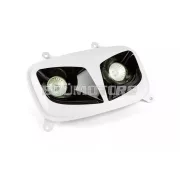 STR8 kettős fényszóró burkolat fehér / fekete, Yamaha BW's 2004-től