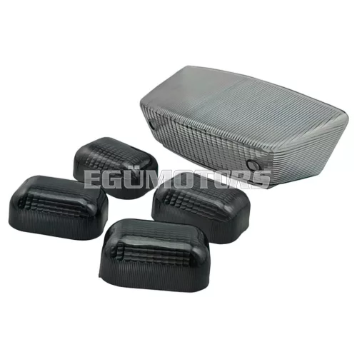 STR8 index / hátsó lámpa búra készlet fekete, Yamaha Slider 2004-től