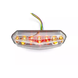   STR8 hátsó lámpa LED irányjelzőkkel, átlátszó, Lexus stílus, Derbi DRD / X-Race