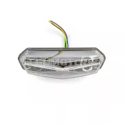 STR8 hátsó lámpa LED irányjelzőkkel, átlátszó, Lexus stílus, Derbi DRD / X-Race