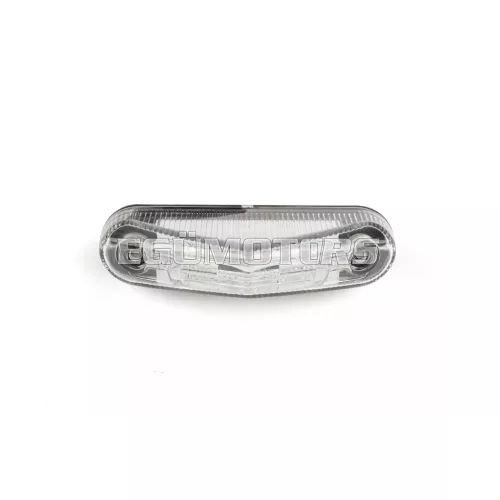 STR8 hátsó lámpa háromszög, fehér búrával, 6 db piros LED-del, univerzális