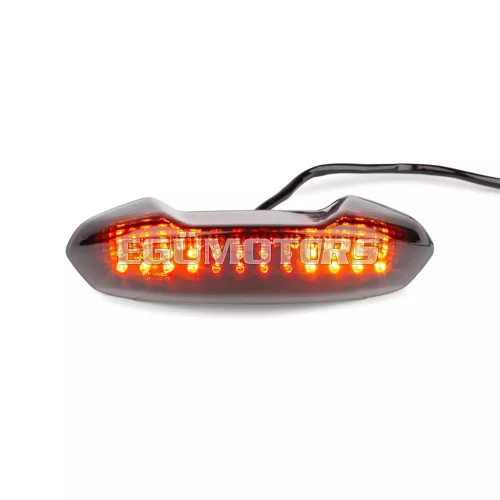STR8 LED hátsó lámpa irányjelzőkkel, füstszínű, Piaggio NRG Power