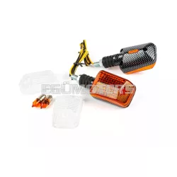 STR8 Mini index téglalap karbon / narancs + fehér