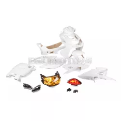   STR8 idom- és világításkészlet fekete-fehér, Yamaha Aerox 2013-ig