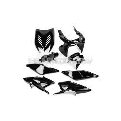   STR8 idomkészlet fényes fekete, Új dizájn, Yamaha Aerox 2013-ig