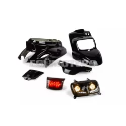   STR8 idomkészlet első és hátsó világítással, fekete, Yamaha BW's 2004-től