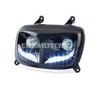 STR8 idomkészlet első és hátsó világítással, fekete, Yamaha BW's 2004-től