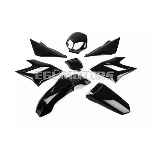 STR8 idomkészlet 8 darab, fekete, Derbi DRD Racing (2006-2011)