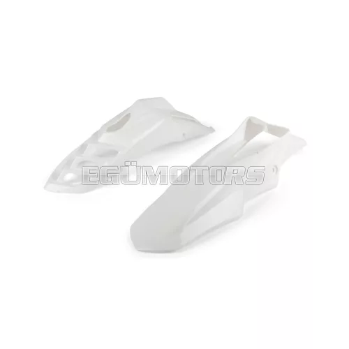 STR8 Supermoto első sárvédő, fehér